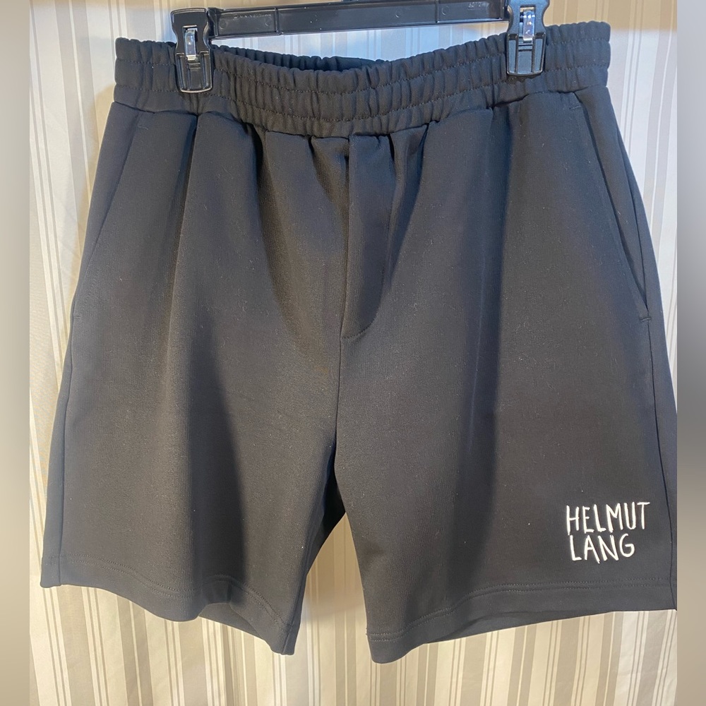 Helmut Lang - Men’s Black Terry Shorts in Large